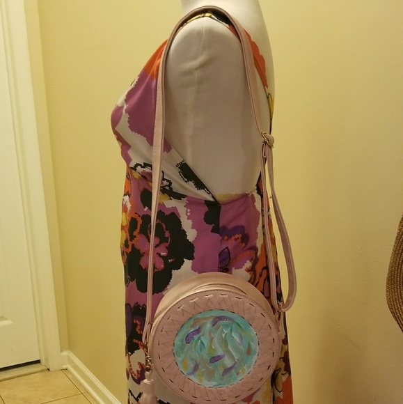 Shoulder bag, pink leather - Picture 2 of 4